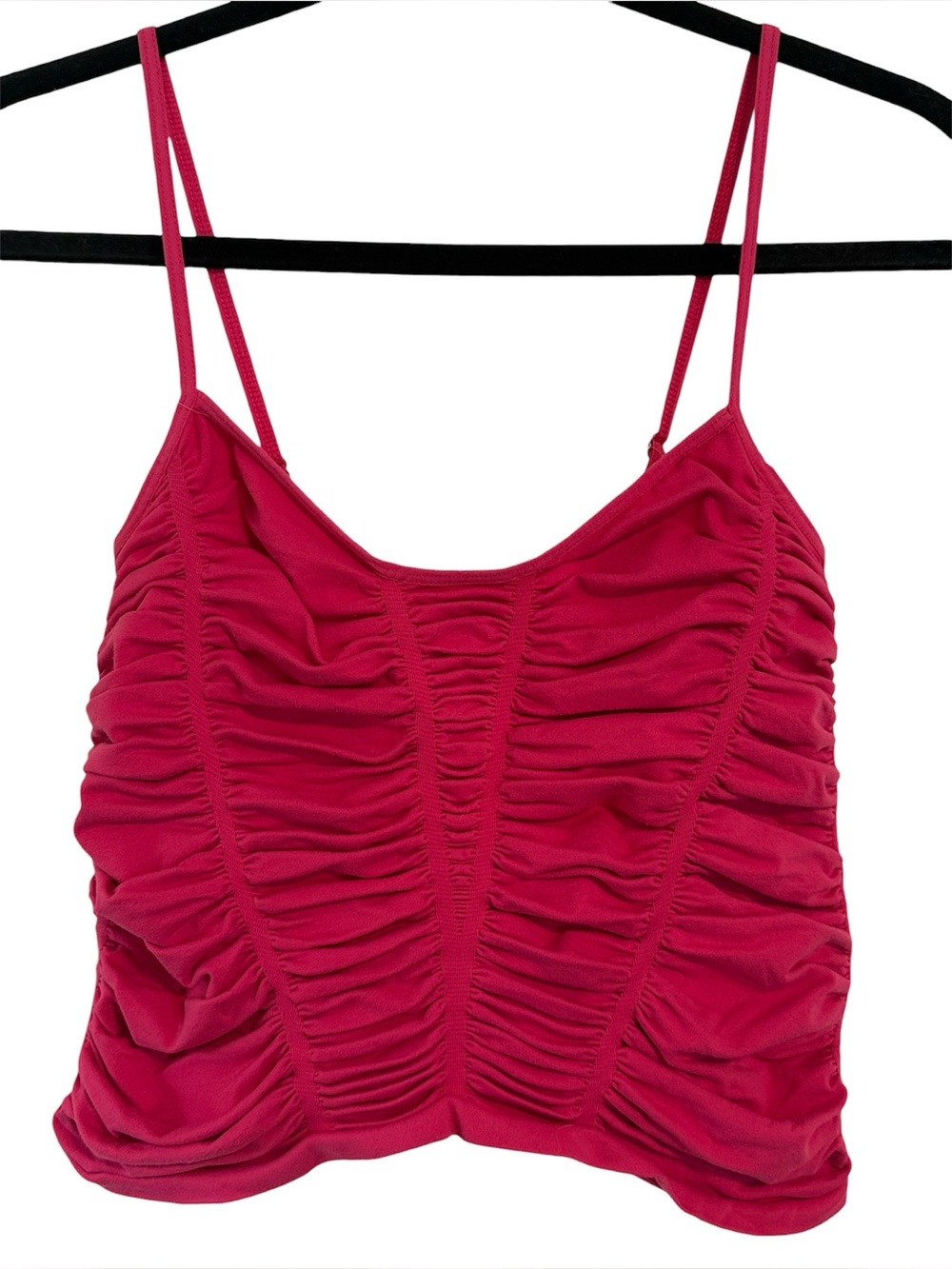 Intimately Free People Hot Pink Ruched Crop Top